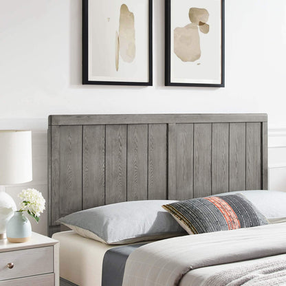 headboards | CasaFoyer Robbie Wood King Headboard | Vintage Charm | Mid-Century Design | Durable Rubberwood | MDF Veneer | Gray | casafoyer.myshopify.com