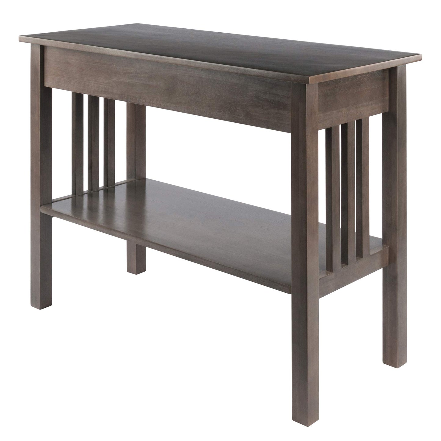 TABLE | Ergode  Wood Stafford Console Table | Oyster Gray Finish | Sleek Design | Ample Storage | Mission-Style Panels | Solid & Composite Wood | Easy Assembly | casafoyer.myshopify.com