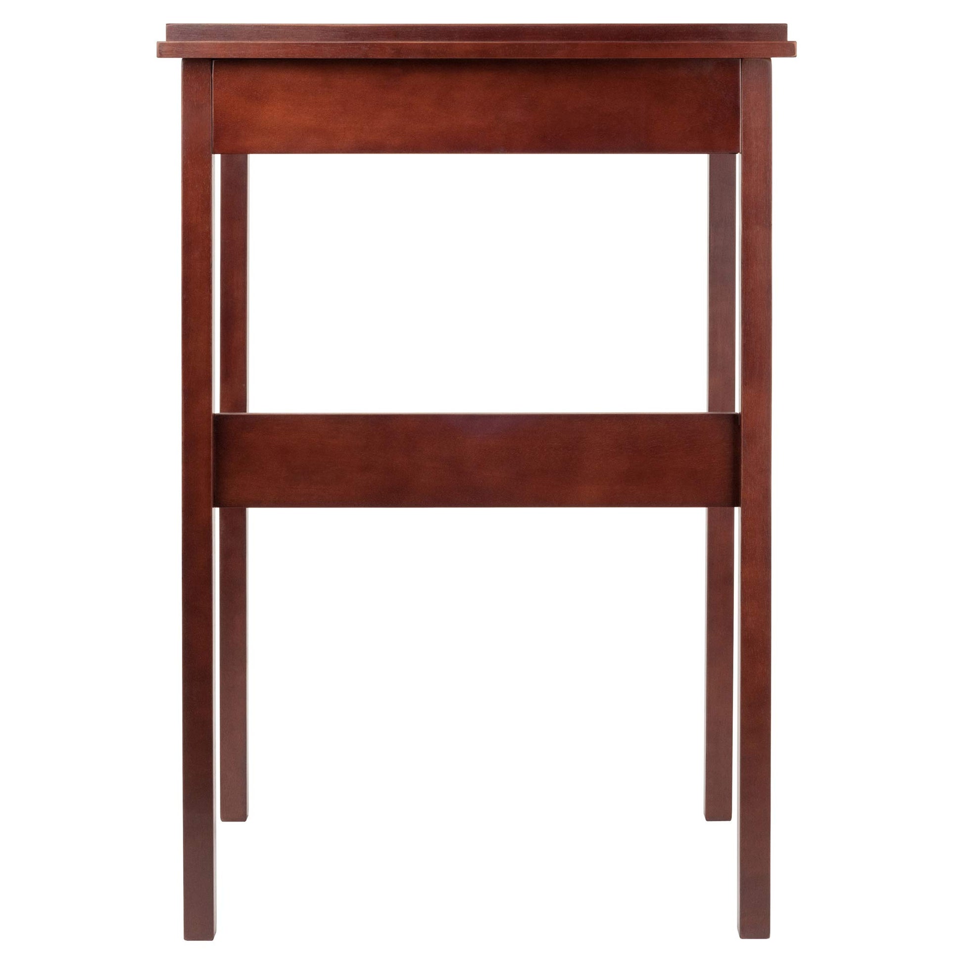 DESK | Ergode Ronald High Desk | Stylish & Ergonomic Home Office Desk | Drawer & Shelf | Walnut Finish | 27.9W x 20.9D x 41.8H | casafoyer.myshopify.com