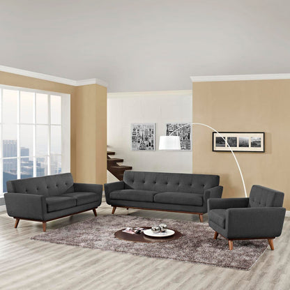 kitchen and dining room sets | CasaFoyer Engage Upholstered Fabric Button Tufted Sofa Furniture Set | Comfortable Lounging Experience | Cherry Legs | Armchair, Loveseat, and Sofa | Stylish & Sturdy | Perfect Addition to Your Home | casafoyer.myshopify.com