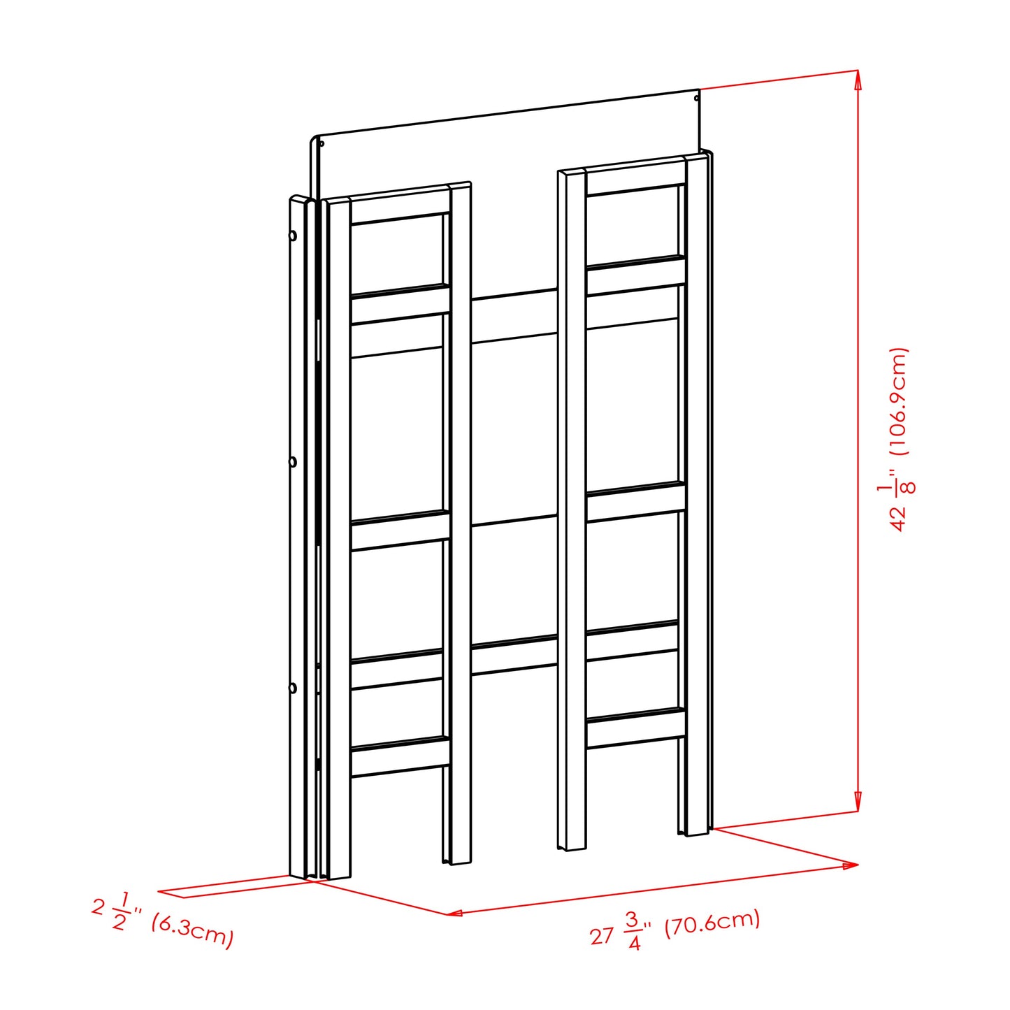 bookcases | Ergode  Wood Torino Folding Storage Shelf | 2 Baskets | Walnut Finish | Sturdy Fiberboard | Easy Assembly | 26W x 10.4D x 12.05H | casafoyer.myshopify.com