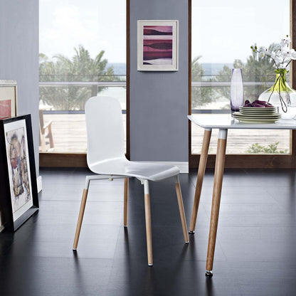 home office desk chairs | CasaFoyer Stack Wood Dining Chair | Sleek & Elegant Design | Steel Top | Beech Wood Legs | Painted Finish | Ideal for Minimalist Interiors | casafoyer.myshopify.com