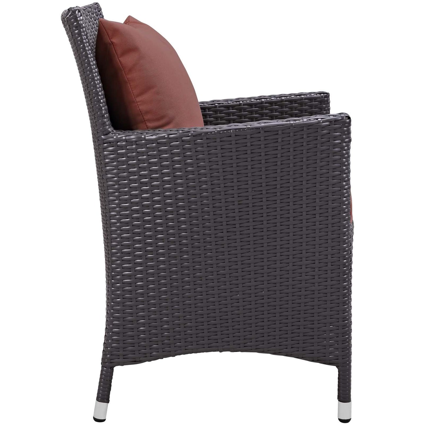 Patio Furniture Sets | Convene Outdoor Sectional Dining Armchair | Weather-Resistant Cushions | Synthetic Rattan Weave | Aluminum Frame | Patio, Backyard, Poolside | casafoyer.myshopify.com