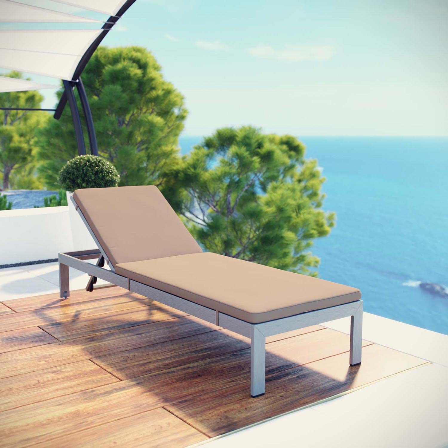 home office desk chairs | CasaFoyer Shore Outdoor Patio Sun Lounger | Modern Design | Easy Assembly | Clear Wheels | Non-Marking Foot Caps | Comfortable & Versatile | Includes Cushions | casafoyer.myshopify.com