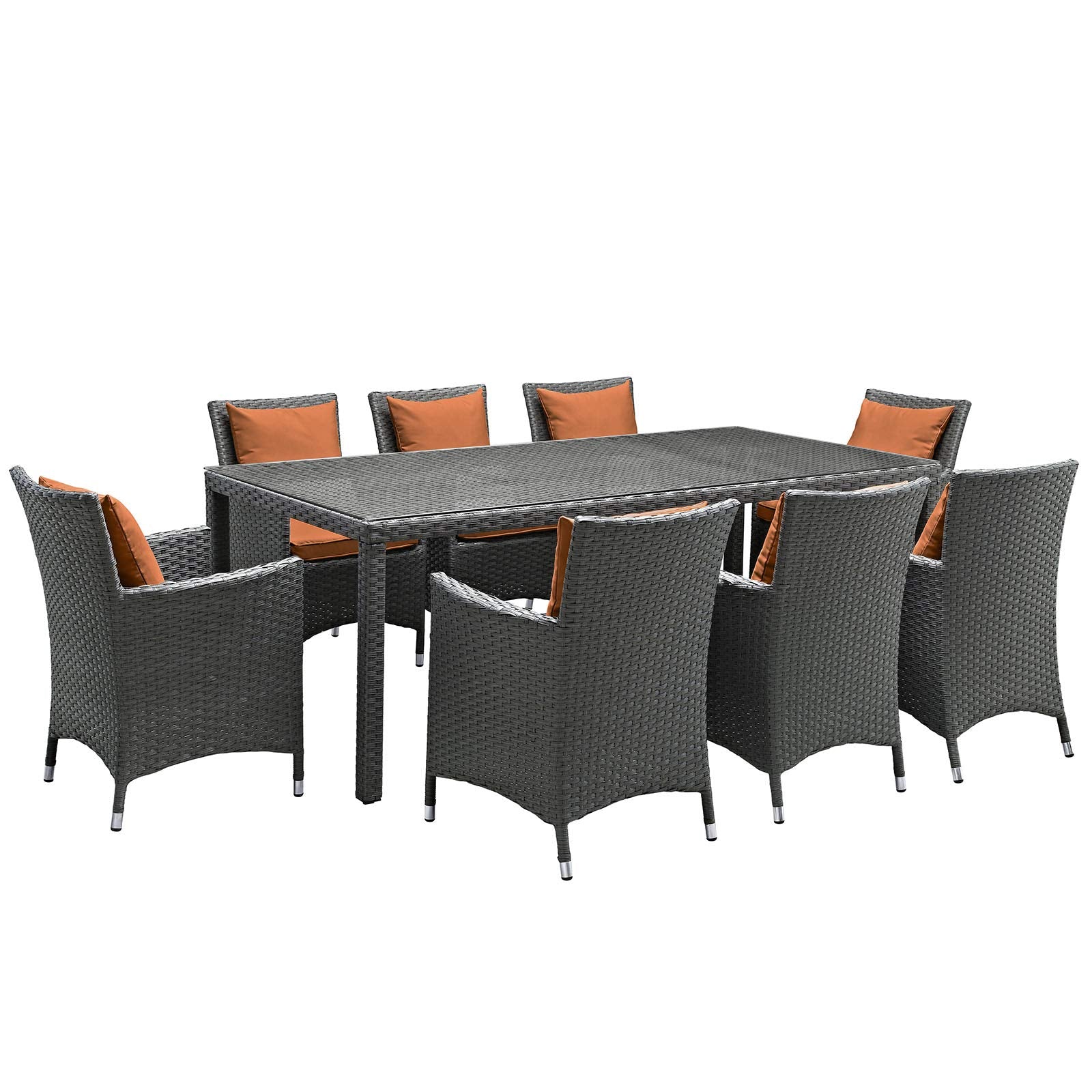 kitchen and dining room sets | CasaFoyer Sojourn Outdoor Patio Furniture | 9-Piece Dining Set | Sunbrella Cushions | Durable & Comfortable | Patio, Backyard, Poolside Retreat | casafoyer.myshopify.com