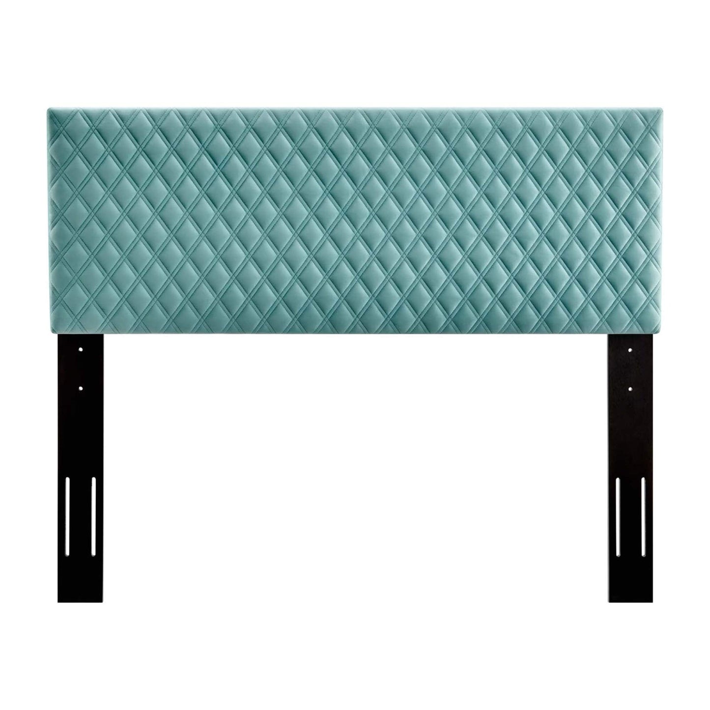 headboards | CasaFoyer Angela Tufted Diamond Lattice Performance Velvet King Headboard | Stain-Resistant Upholstery | Adjustable Height | Mint | casafoyer.myshopify.com