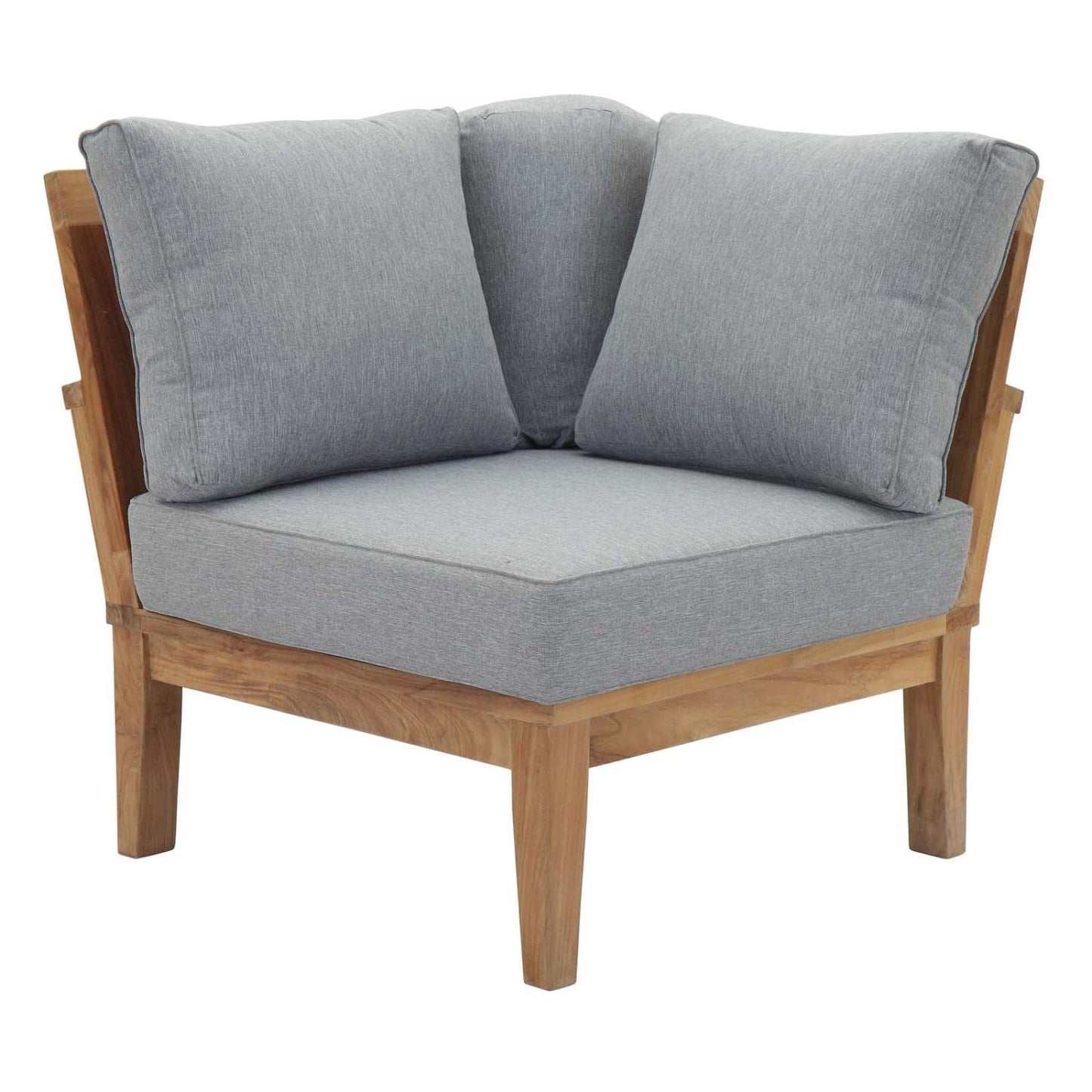 sofas | CasaFoyer Marina Teak Wood Outdoor Patio Corner Sofa Chair | Luxury, Comfortable Seating | All-Weather Cushions | Durable | Modern Design | casafoyer.myshopify.com
