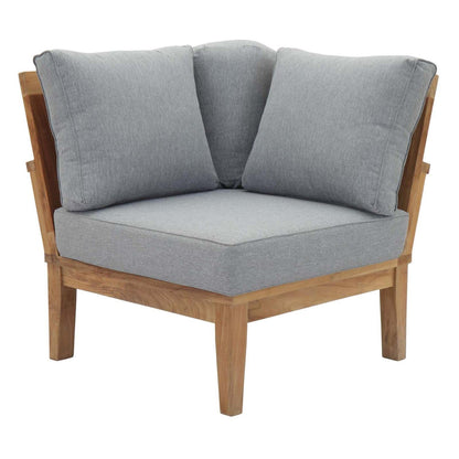 sofas | CasaFoyer Marina Teak Wood Outdoor Patio Corner Sofa Chair | Luxury, Comfortable Seating | All-Weather Cushions | Durable | Modern Design | casafoyer.myshopify.com