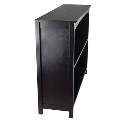 bookcases | Ergode  Wood Terrace 7-Piece Wide Storage Shelf Set | Espresso Finish | Solid & Composite Wood | 6 Foldable Baskets | Organize & Display | 37.01 W x 11.81 D x 30 H | casafoyer.myshopify.com