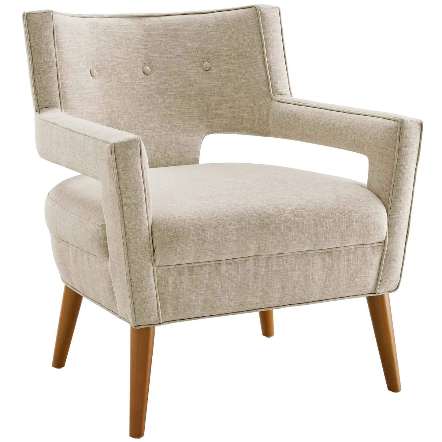 home office desk chairs | CasaFoyer Sheer Armchair Set of 2 | Mid-Century Modern Design | Soft Polyester Fabric | Button Tufting | Comfortable Foam Padding | Non-Marking Wood Legs | 440 lbs Weight Capacity | Living Room, Home Office, Entryway | Includes 2 Armchairs | casafoyer.myshopify.com