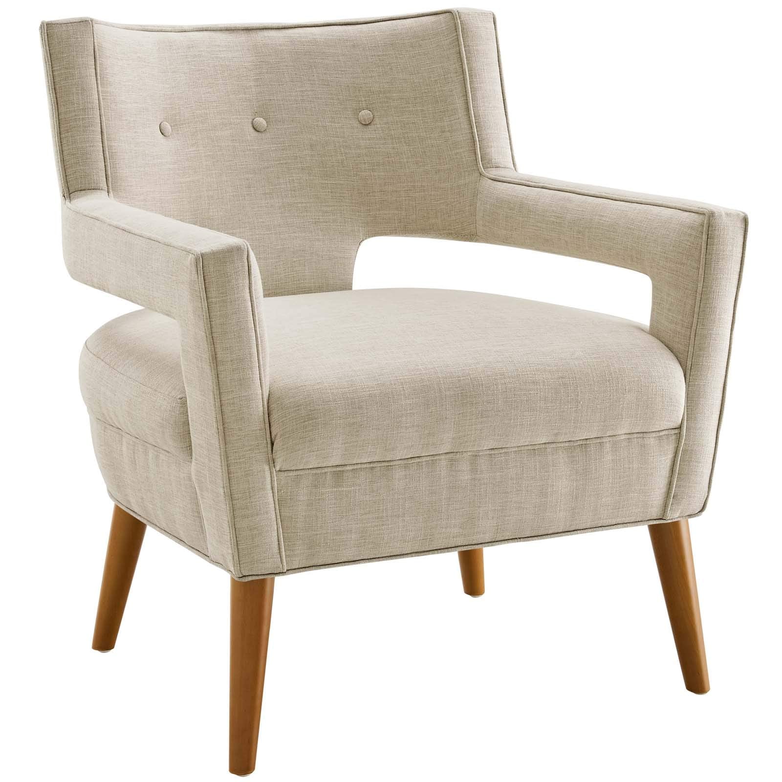 home office desk chairs | CasaFoyer Sheer Armchair Set of 2 | Mid-Century Modern Design | Soft Polyester Fabric | Button Tufting | Comfortable Foam Padding | Non-Marking Wood Legs | 440 lbs Weight Capacity | Living Room, Home Office, Entryway | Includes 2 Armchairs | casafoyer.myshopify.com