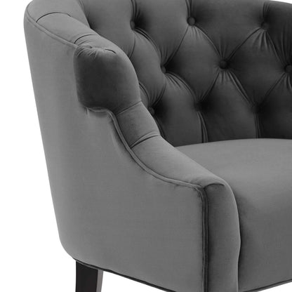 home office desk chairs | CasaFoyer Precept Accent Armchair | Luxury & Sophistication | Stain-Resistant Velvet | Deep Button Tufting | Premium Seating | Birch Wood Legs | casafoyer.myshopify.com