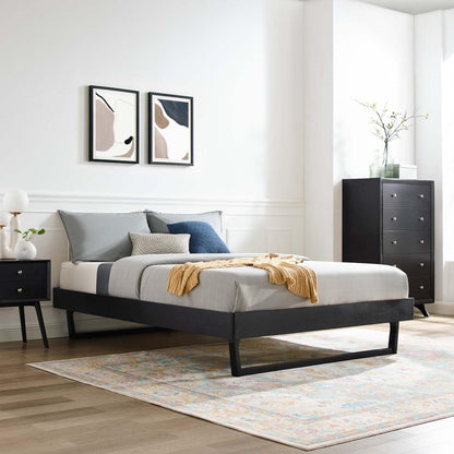 Bed | CasaFoyer Billie Full Platform Bed Frame | Modern Style | Interchangeable Headboards | Durable Wood Construction | No Box Spring Needed | Easy Assembly | Black | casafoyer.myshopify.com