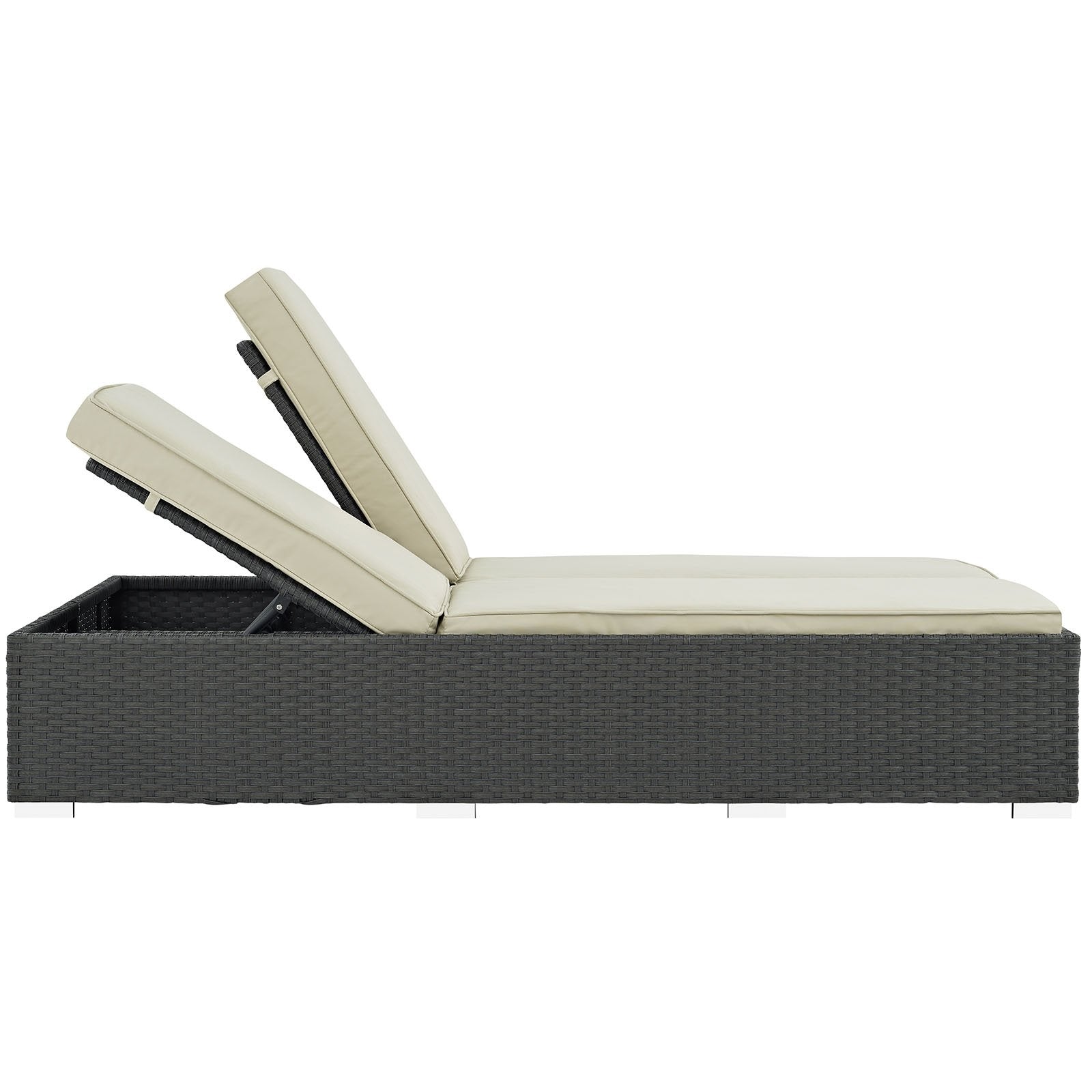 Patio Furniture Sets | Sojourn Outdoor Patio Double Chaise Lounge Chair Set | Sunbrella Fabric | Synthetic Rattan | UV Protection | Powder-Coated Aluminum Frame | casafoyer.myshopify.com
