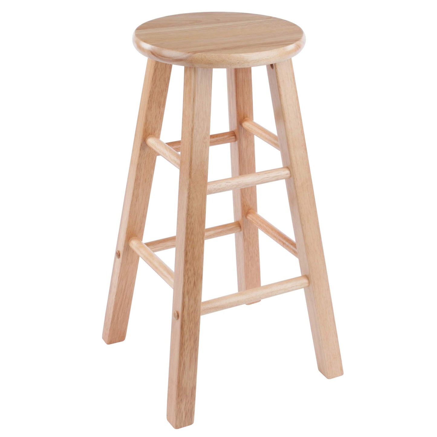 barstools | CasaFoyer  Wood Element Counter Stool Set | Natural Finish | Solid Wood | Timeless Design | 220lbs Weight Capacity | 8 Crossbars | Footrests | 13.39W x 13.39D x 23.86H | casafoyer.myshopify.com