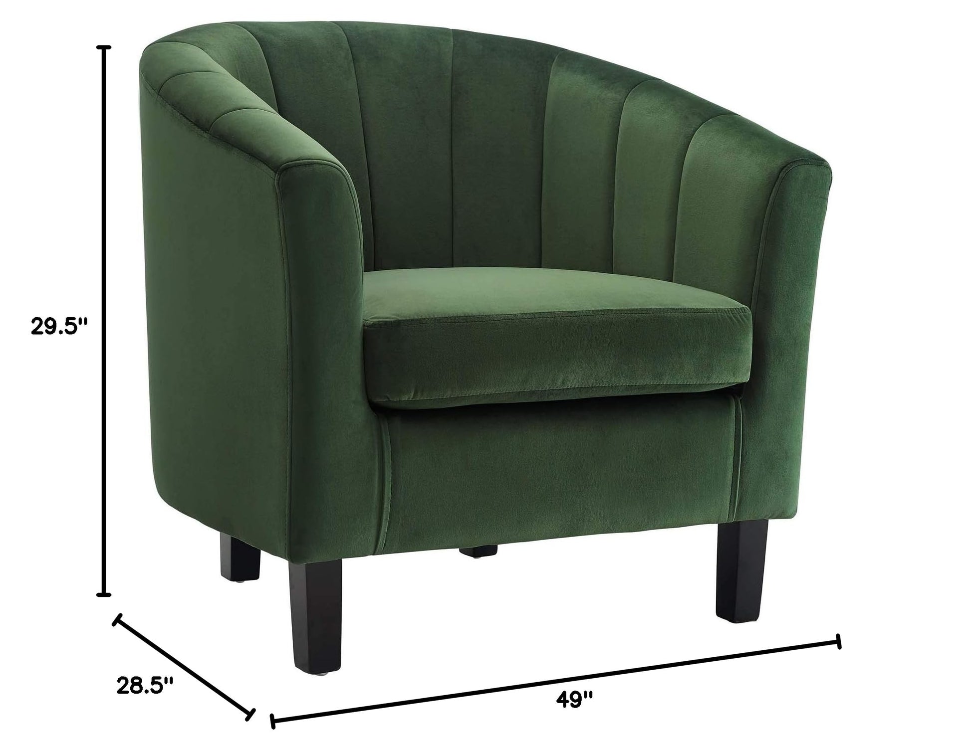 home office desk chairs | CasaFoyer Prospect Performance Velvet Armchair | Modern Barrel Back Design | Stain-Resistant Fabric | Elegant Channel Tufting | Retro Modern Elements | Densely Padded | Set of 1 | casafoyer.myshopify.com