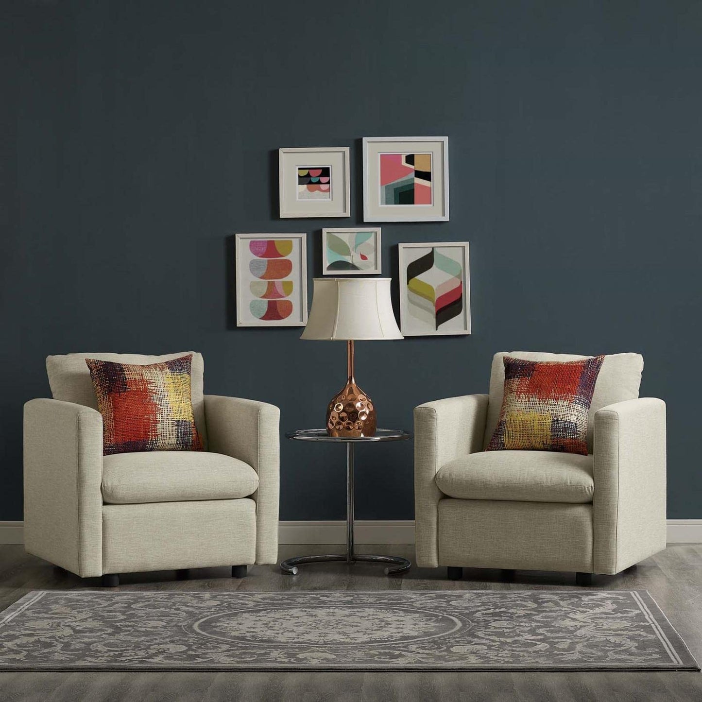 kitchen and dining room sets | CasaFoyer Activate Armchair Set of 2 | Cozy Modern Chairs | Dense Foam Padding | Soft Polyester Fabric | Black Wood Legs | Conveniently Shipped | Holds up to 441 lbs | Perfect for Family Room, Apartment, Office | casafoyer.myshopify.com