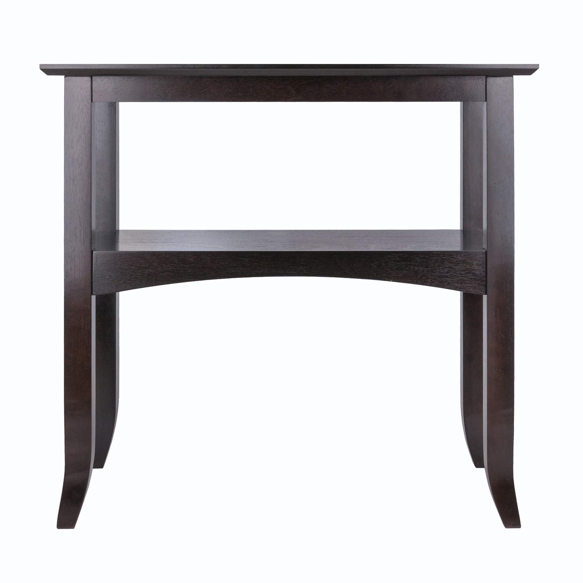 TABLE | CasaFoyer  Wood Camden Console Table | 30 Wide | Solid Wood | Coffee Finish | Open Shelf | Assembly Required | casafoyer.myshopify.com