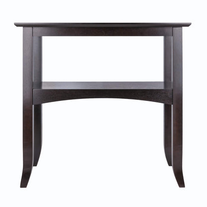 TABLE | CasaFoyer  Wood Camden Console Table | 30 Wide | Solid Wood | Coffee Finish | Open Shelf | Assembly Required | casafoyer.myshopify.com