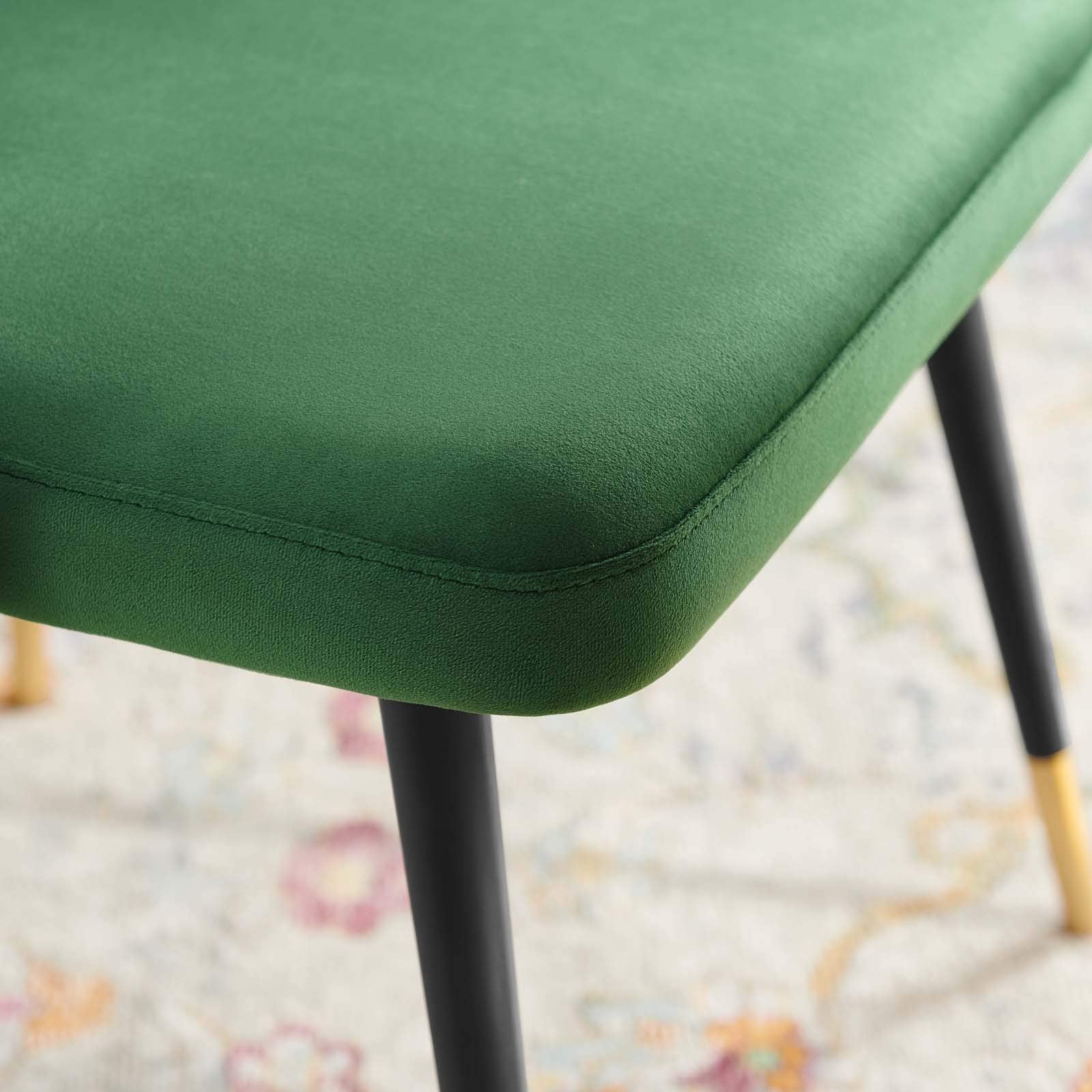 home office desk chairs | CasaFoyer Adorn Tufted Performance Velvet Dining Side Chair | Elegant | Stain-Resistant | Cozy Seating | Vintage Modern Style | Gold Foot Sleeves | Versatile | 300 lbs. Capacity | Non-Marking Foot Caps | No Assembly Required | casafoyer.myshopify.com