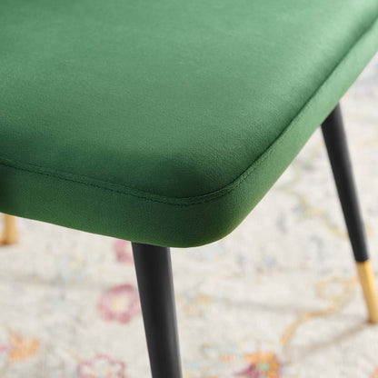 home office desk chairs | CasaFoyer Adorn Tufted Performance Velvet Dining Side Chair | Elegant | Stain-Resistant | Cozy Seating | Vintage Modern Style | Gold Foot Sleeves | Versatile | 300 lbs. Capacity | Non-Marking Foot Caps | No Assembly Required | casafoyer.myshopify.com
