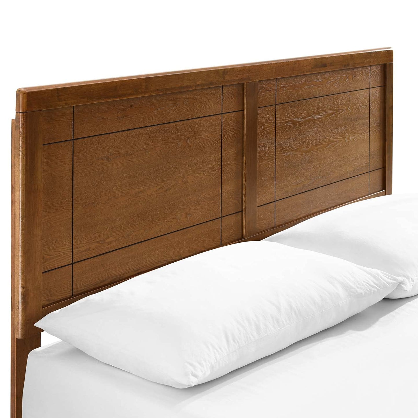 bed frames | CasaFoyer Marlee Wood Full Platform Bed | Retro Design | Durable Construction | No Box Spring Needed | Easy Assembly | Walnut | casafoyer.myshopify.com