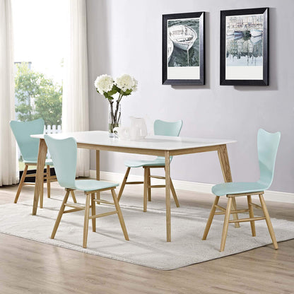 home office desk chairs | CasaFoyer Cascade Dining Chair Set of 4 | Mid-Century Modern Design | Contoured Waterfall Seat | Flared Back | Painted Bentwood | Beechwood Legs | 331lb Weight Capacity | casafoyer.myshopify.com