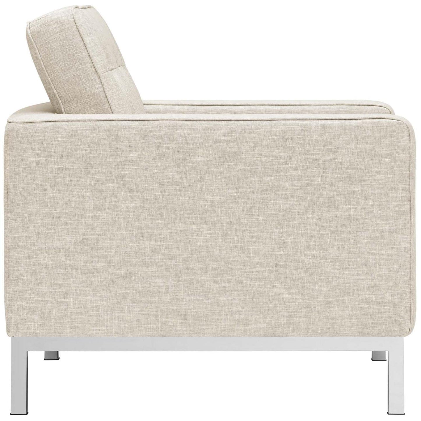 home office desk chairs | CasaFoyer Loft Armchair | Mid-Century Modern | Stainless Steel Frame | Tufted Back & Seat | Symbol of Progress & Comfort | Preferred by Fortune 500 Companies | casafoyer.myshopify.com