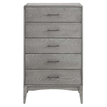 DRESSER | CasaFoyer Georgia Wood 5-Drawer Chest | Rustic Farmhouse Style | Solid Rubberwood | Ample Storage | Easy-Glide Drawers | Assembly Required | casafoyer.myshopify.com
