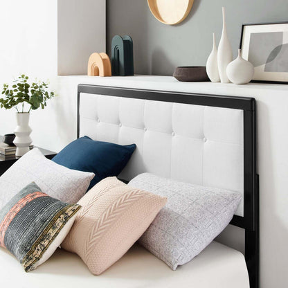 Bed | CasaFoyer Willow Tufted Wood King Platform Bed | Contemporary Charm | Vintage Accents | Natural Beauty | Sturdy Wood Frame | No Box Spring Needed | Easy Assembly | 601 lbs Weight Capacity | casafoyer.myshopify.com