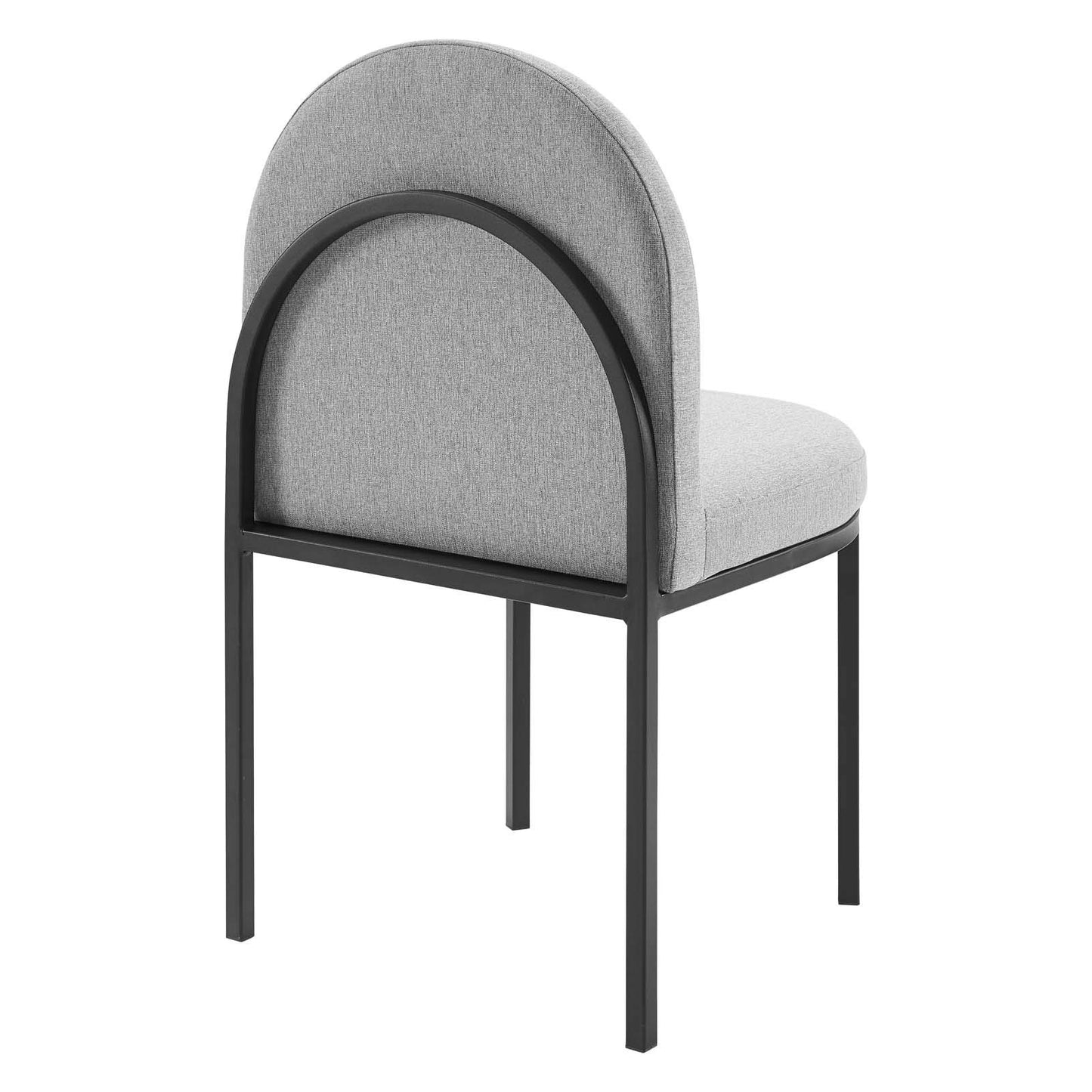 home office desk chairs | CasaFoyer Isla Channel Tufted Upholstered Dining Side Chair | Timeless Charm | Comfortable & Durable | Black Light Gray | 331 lbs Weight Capacity | casafoyer.myshopify.com