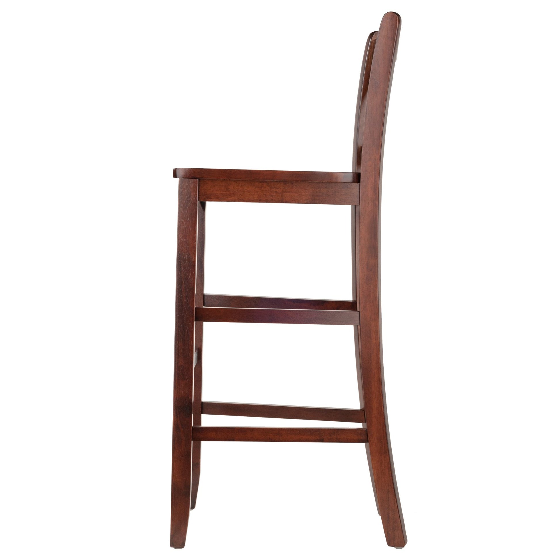 STOOL_SEATING | CasaFoyer  Wood Victor V-Back Bar Stools - Set of 2 | Antique Walnut Finish | Solid Beech Wood | 30 Height | Comfortable Seats | Stable & Stylish | Easy Assembly | casafoyer.myshopify.com