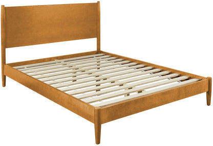 Bed | Landon Queen Bedset | Acorn Hardwood | Easy Assembly | Durable Slats | Mid-Century Charm | casafoyer.myshopify.com