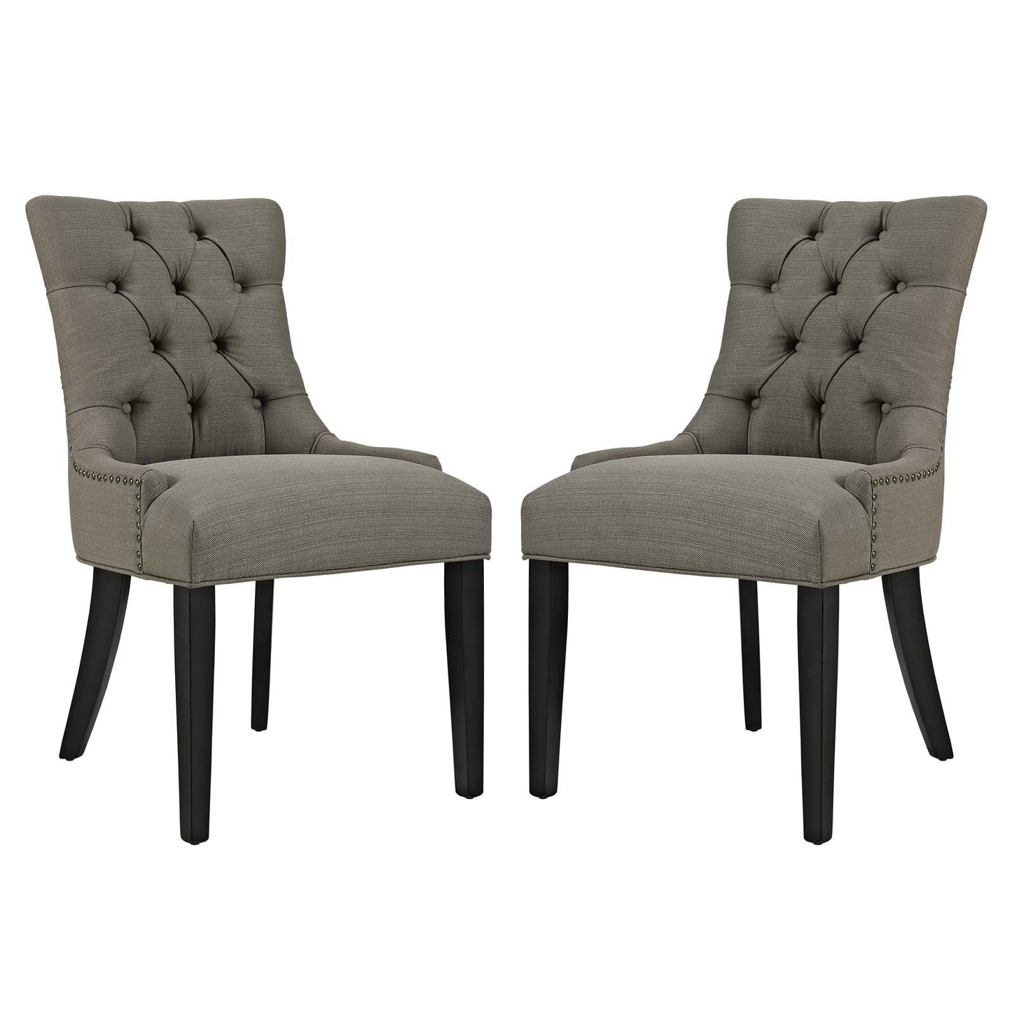 home office desk chairs | CasaFoyer Regent Dining Side Chair Set of 2 | Elegant Nostalgic Design | Tufted Buttons | Nailhead Trim | Plush Cushion | Polyester Fabric | Wooden Legs | casafoyer.myshopify.com