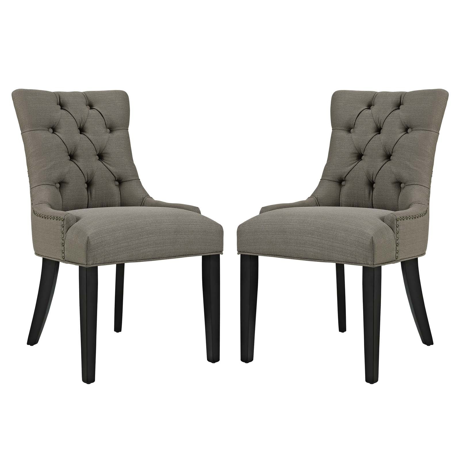home office desk chairs | CasaFoyer Regent Dining Side Chair Set of 2 | Elegant Nostalgic Design | Tufted Buttons | Nailhead Trim | Plush Cushion | Polyester Fabric | Wooden Legs | casafoyer.myshopify.com