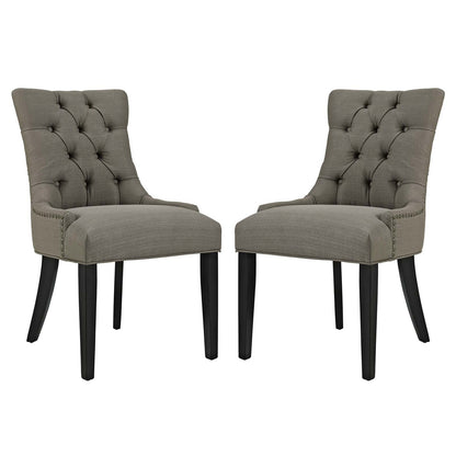 home office desk chairs | CasaFoyer Regent Dining Side Chair Set of 2 | Elegant Nostalgic Design | Tufted Buttons | Nailhead Trim | Plush Cushion | Polyester Fabric | Wooden Legs | casafoyer.myshopify.com