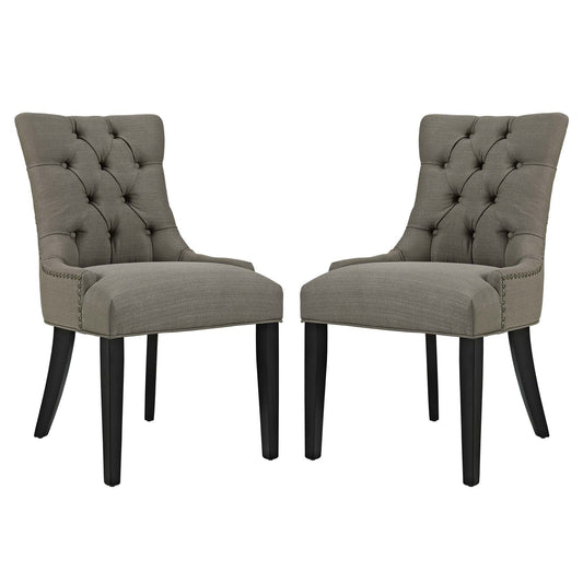 home office desk chairs | CasaFoyer Regent Dining Side Chair Set of 2 | Elegant Nostalgic Design | Tufted Buttons | Nailhead Trim | Plush Cushion | Polyester Fabric | Wooden Legs | casafoyer.myshopify.com