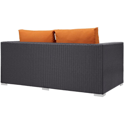 Patio Furniture Sets | Convene Outdoor Sectional Loveseat | Durable Rattan & Aluminum Frame | All-Weather Cushions | Versatile & Stylish Patio Furniture | casafoyer.myshopify.com