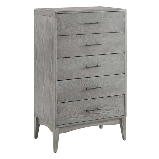 DRESSER | CasaFoyer Georgia Wood 5-Drawer Chest | Rustic Farmhouse Style | Solid Rubberwood | Ample Storage | Easy-Glide Drawers | Assembly Required | casafoyer.myshopify.com