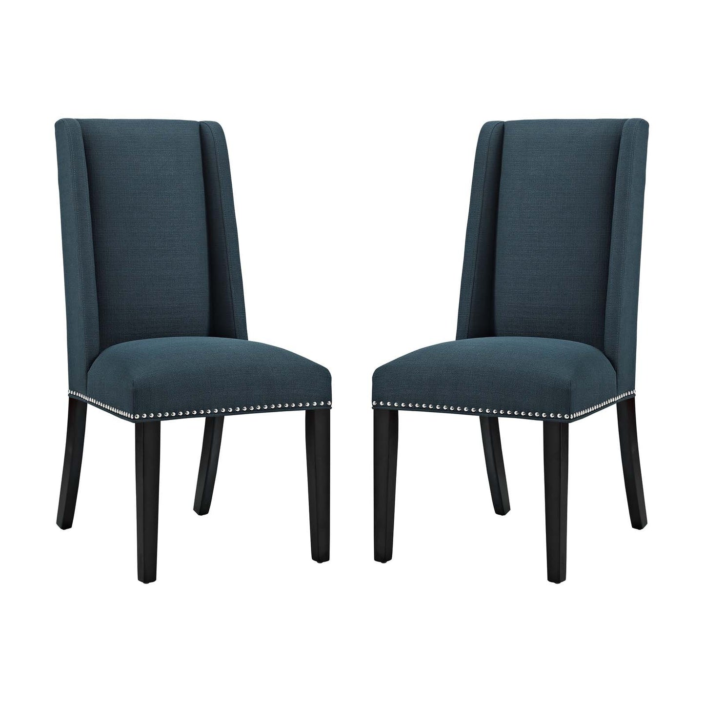 home office desk chairs | CasaFoyer Baron Dining Chair Set of 2 | Elegant Upholstered Seats | Nailhead Trim | Sturdy Wooden Frame | Non-Marking Foot Glides | casafoyer.myshopify.com