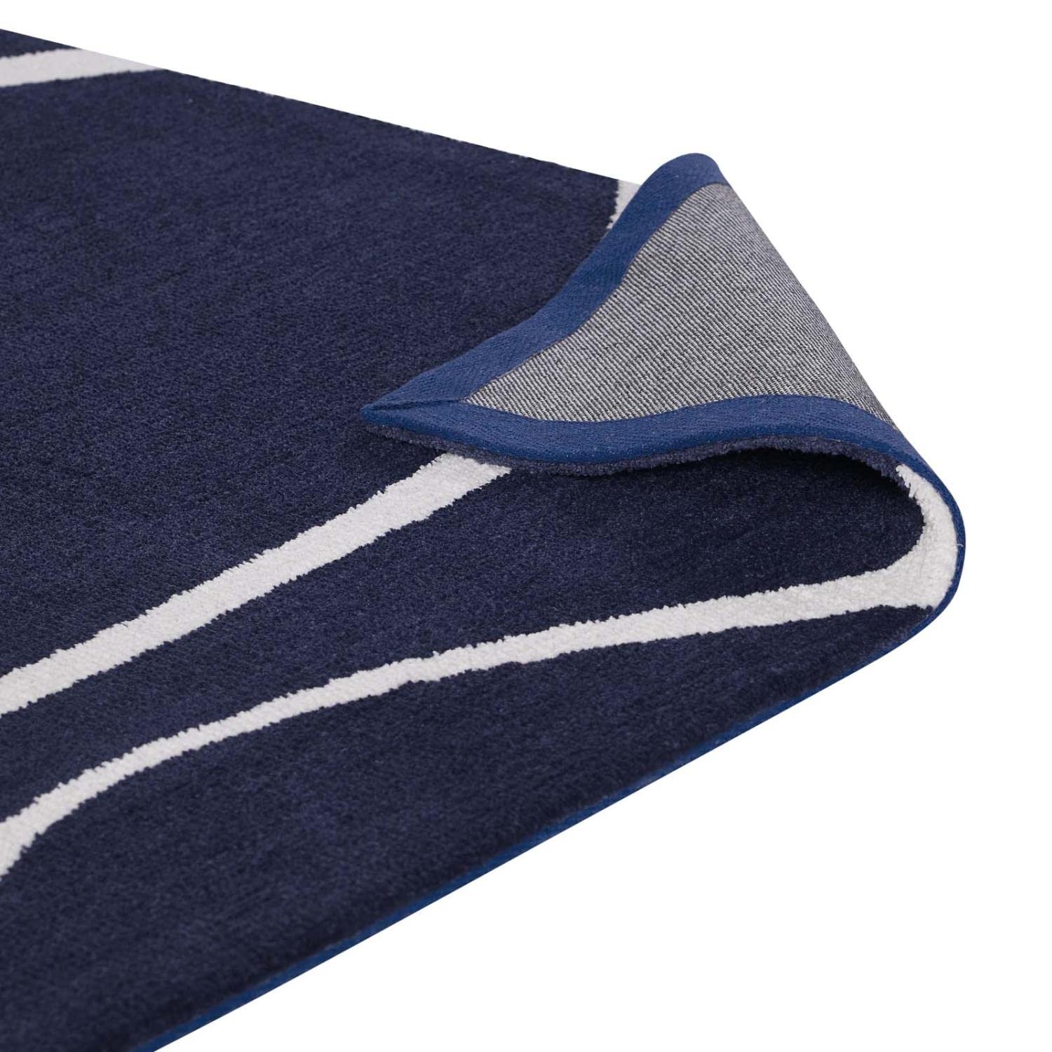 Carpet & Rugs | CasaFoyer Therese Abstract Swirl Area Rug | Elegant Modern Design | Soft Polyester Microfiber | Jute Bottom | Durable & Non-Shedding | Stain-Resistant | Ideal for Various Rooms | Easy to Maintain | 5x8 Size | Navy & Ivory | casafoyer.myshopify.com