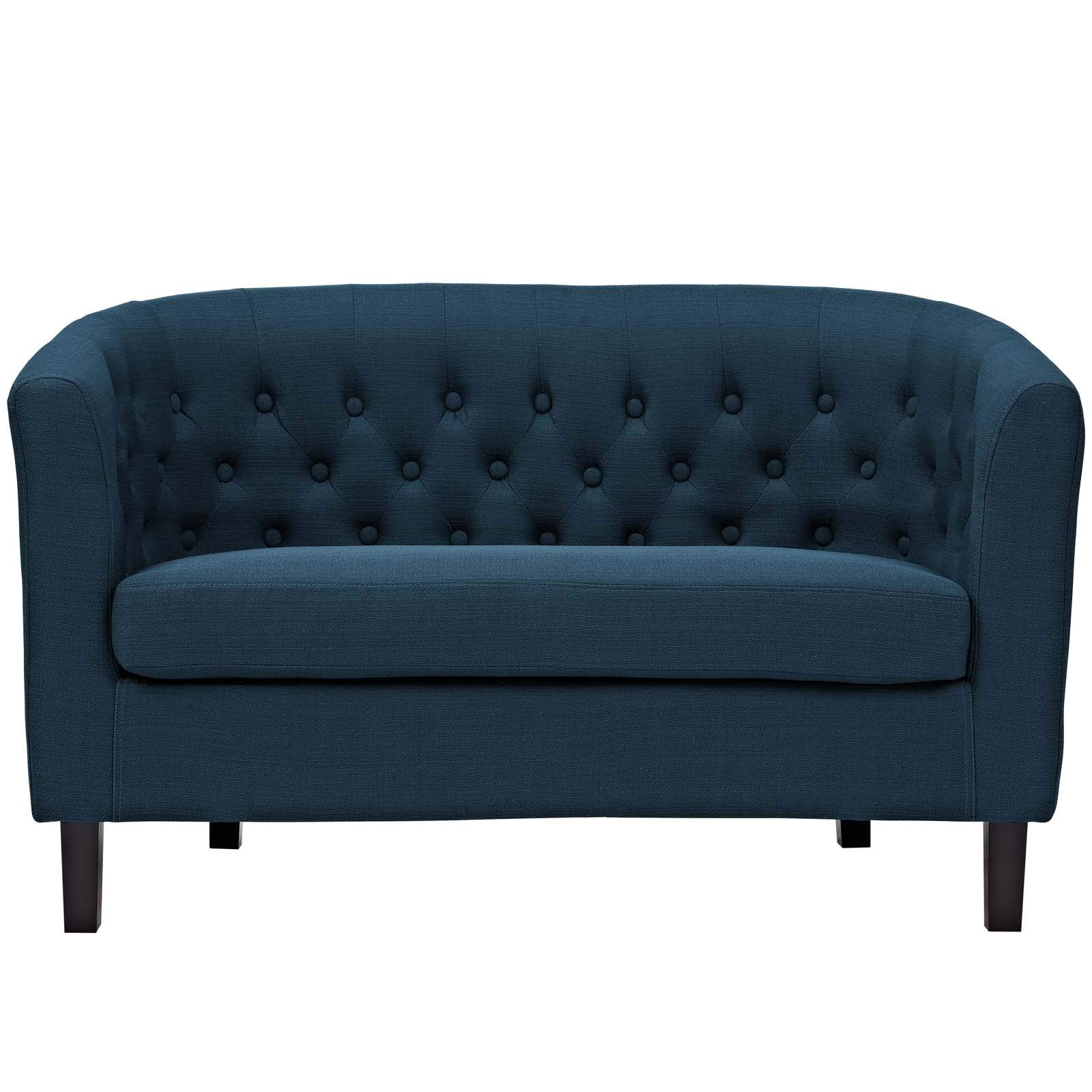 sofas | CasaFoyer Prospect Loveseat | Timeless Luxury & Modern Aesthetics | Chesterfield Design | Button Tufting | Elegant Curves | Foam Padding | Polyester Fabric | Espresso Stained Wood Legs | Non-Marking Foot Caps | Ideal for Stylish Living Spaces | casafoyer.myshopify.com