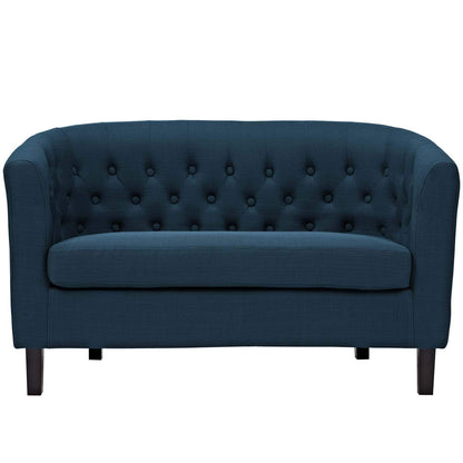 sofas | CasaFoyer Prospect Loveseat | Timeless Luxury & Modern Aesthetics | Chesterfield Design | Button Tufting | Elegant Curves | Foam Padding | Polyester Fabric | Espresso Stained Wood Legs | Non-Marking Foot Caps | Ideal for Stylish Living Spaces | casafoyer.myshopify.com