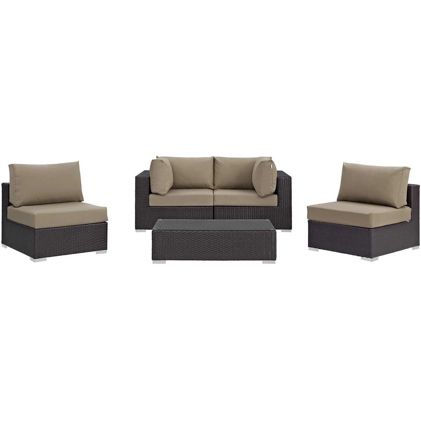 kitchen and dining room sets | CasaFoyer Convene Outdoor Sectional Set | Synthetic Rattan | Aluminum Frame | All-Weather Cushions | Patio, Backyard, Poolside Furniture | casafoyer.myshopify.com