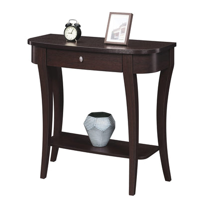 TABLE | Ergode Newport 1 Drawer Console Table | Contemporary Design | Timeless Elegance | Cabriole Legs | Stainless Steel Pulls | Functional Storage | Space-Saving Solution | casafoyer.myshopify.com