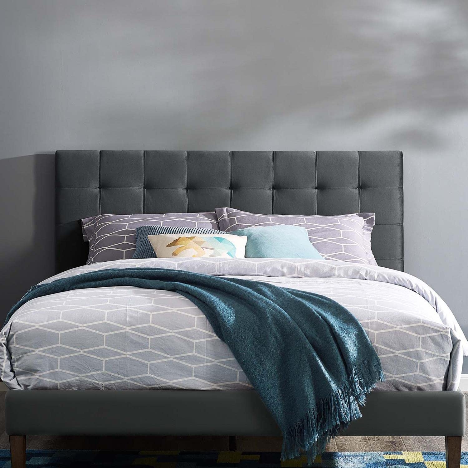 headboards | CasaFoyer Paisley Tufted Twin Headboard - Gray | Stylish & Comfortable | Adjustable Height | Stain-Resistant | Durable Frame | Easy Assembly | casafoyer.myshopify.com