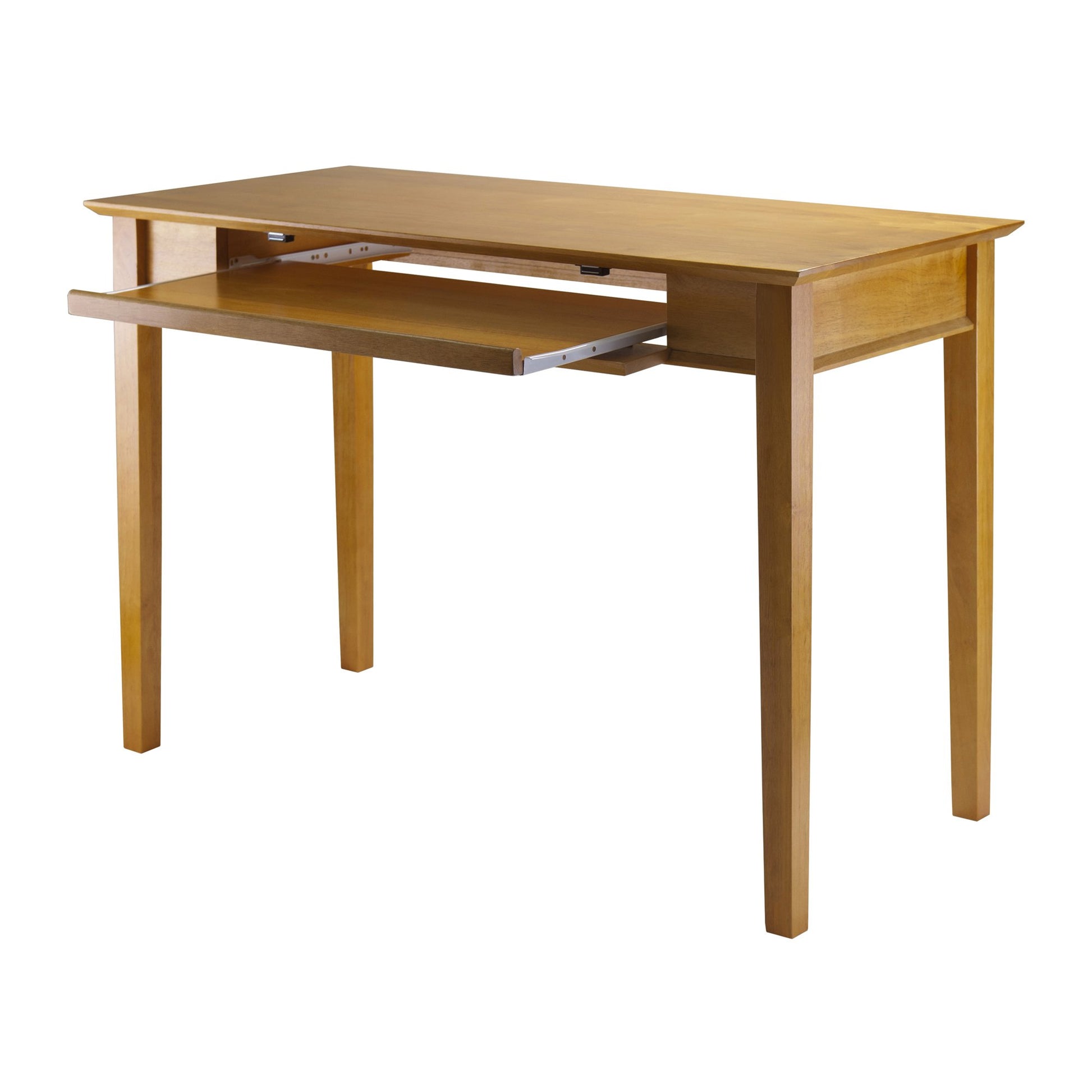 DESK | Ergode Spacious Honey Pine Computer Desk | Keyboard Tray | Timeless Design | 42.05 W x 20.55 D x 28.94 H | 39.7 lbs | casafoyer.myshopify.com