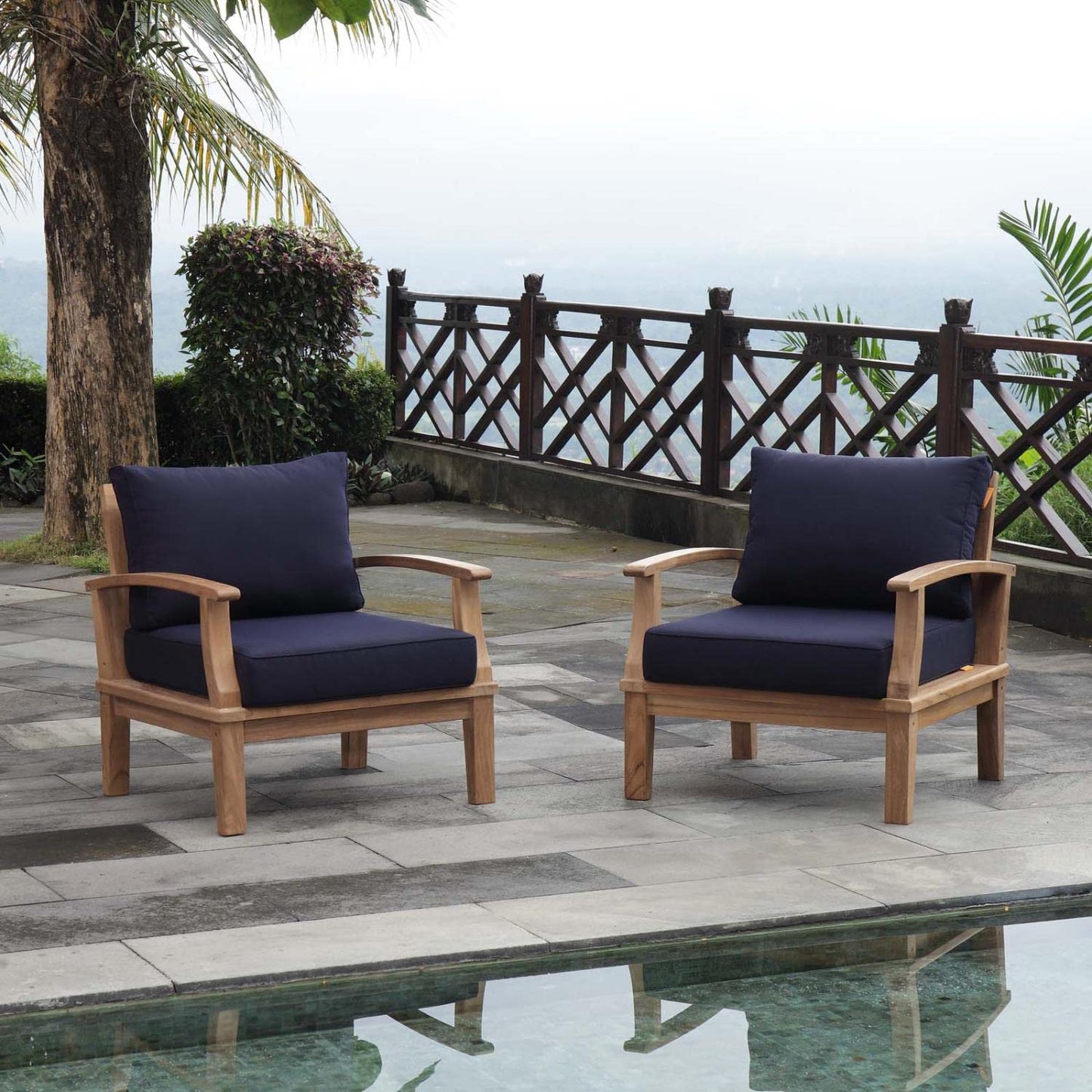 Patio Furniture Sets | Marina Teak Wood Outdoor Patio Furniture Sofa Sectional Set | Luxury & Comfort for Your Outdoor Space | casafoyer.myshopify.com