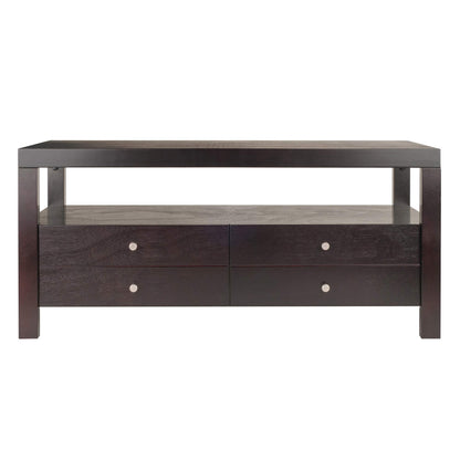 TABLE | Ergode Copenhagen Coffee Table | Ample Storage | Scandinavian Design | Solid Wood | Espresso Finish | Assembly Required | 40W x 23D x 18.25H | casafoyer.myshopify.com