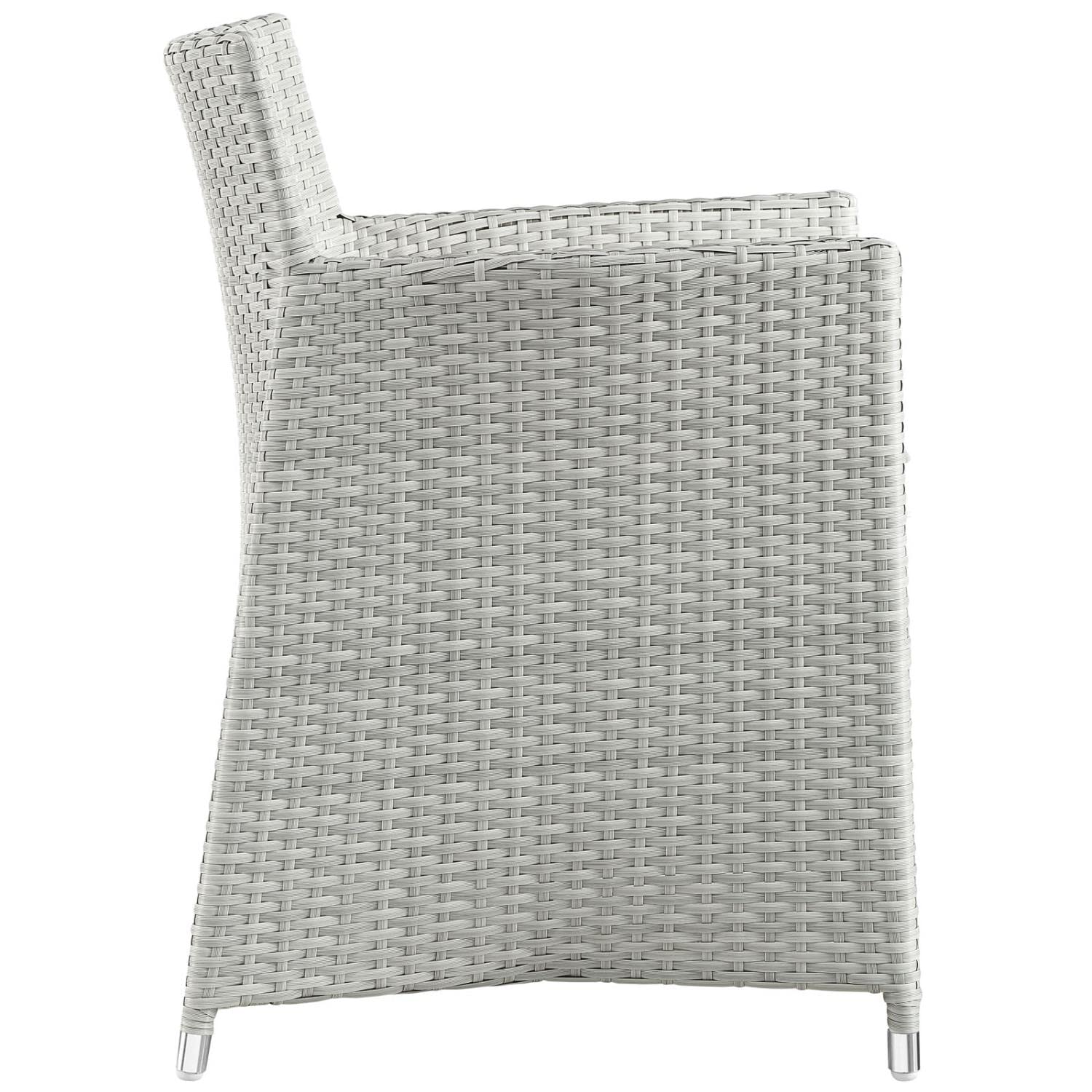 Patio Furniture Sets | Junction Outdoor Patio Dining Furniture Set | Vibrant Style | Durable Rattan Weave | All-Weather Cushions | Fully Assembled | 7 Piece Gray White | casafoyer.myshopify.com